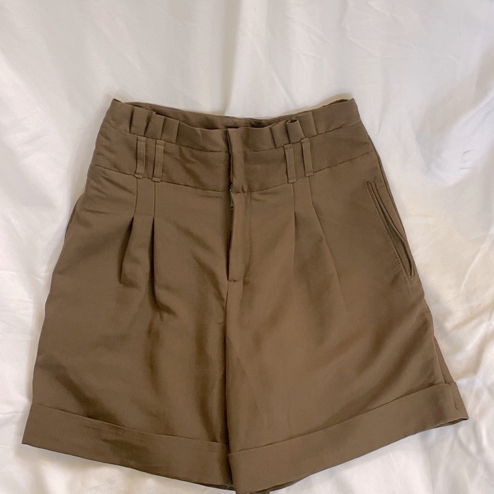 Anthropologie Women's Brown High-Waisted Shorts, 2